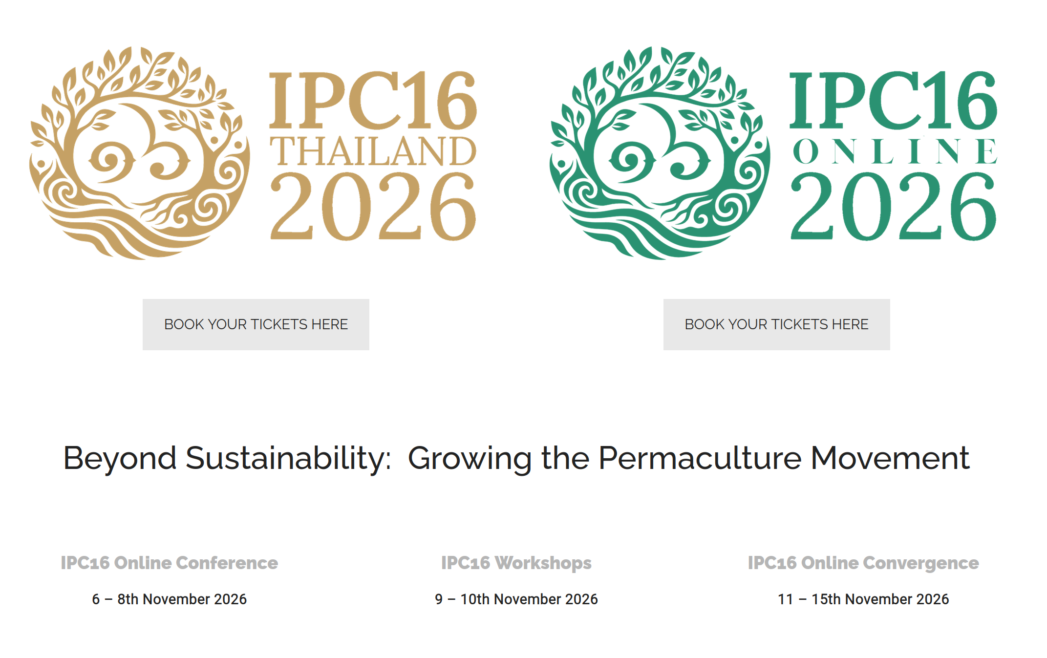 Convergencia Internacional de Permacultura – IPC 16: ¡Tailandia y en línea!